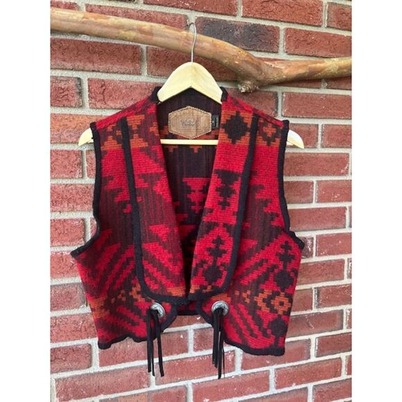 Woolrich Western Vest - Red, Orange, Black - Size Small - Picture 2 of 5